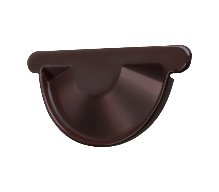 Заглушка на желоб водосточный ATTAHAI d125 цвет шоколад 