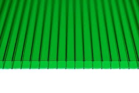 Сотовый поликарбонат 6мм цвет зеленый 2,1*3м