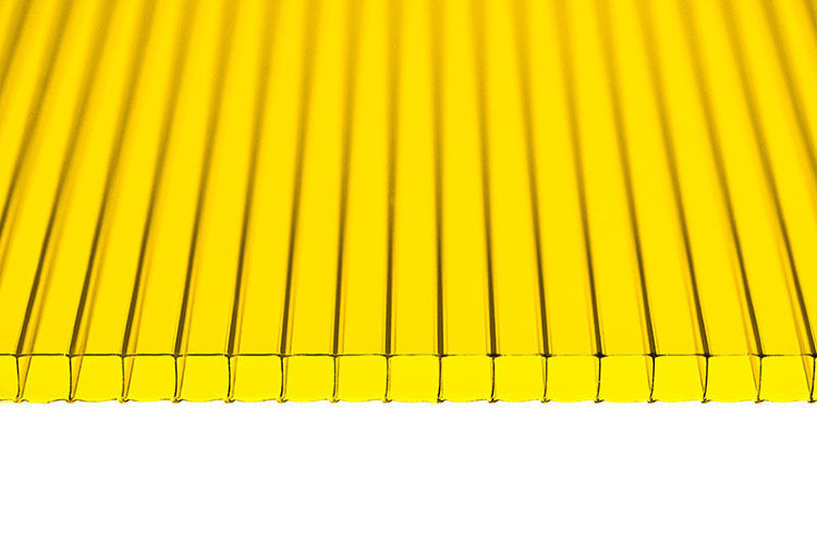 Сотовый поликарбонат 6мм цвет желтый 