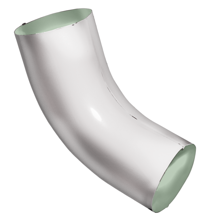Колено трубы 60 градусов водосточный ATTAHAI 100 мм цвет белый