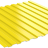 Профнастил НС 8 цвет жёлтый 1018