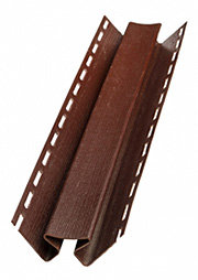 Угол внутренний (доборные элементы для винилового сайдинга) цвет Темно-коричневый