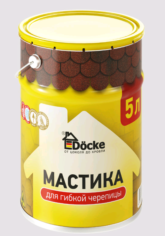 Мастика Docke для гибкой черепицы 5л (4,2кг)
